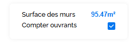 superficie totale murs
