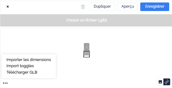importer les dimensions de la 3D