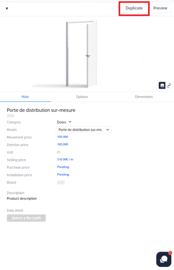 duplicate a product