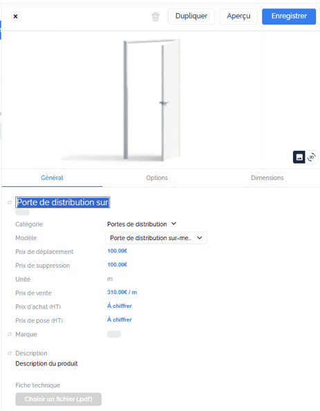 Modifier le nom d'un produit